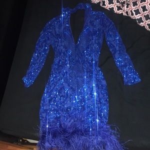 Sequin Royal Blue Dress (Worn Once)